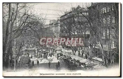 Cartes postales Marseille Marche aux fleurs