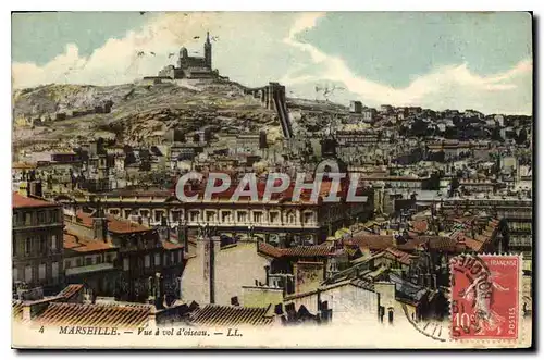 Cartes postales Marseille Vue a vol d'oiseau