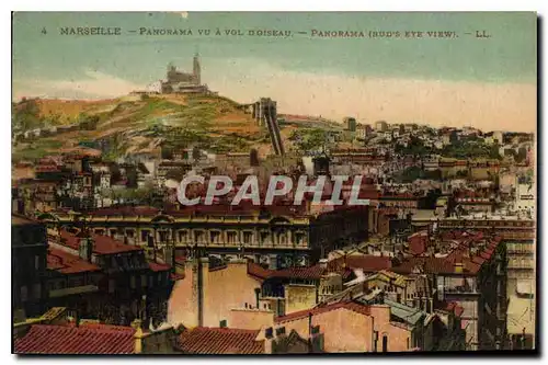 Cartes postales Marseille Panorame vu a vol d'oiseau