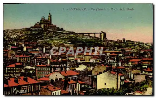 Cartes postales Marseille Vue generale de N D de la Garde