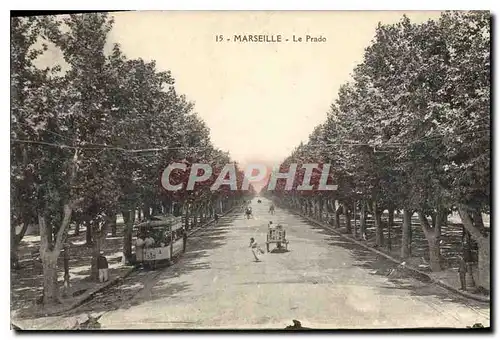 Ansichtskarte AK Marseille Le Prado Tramway