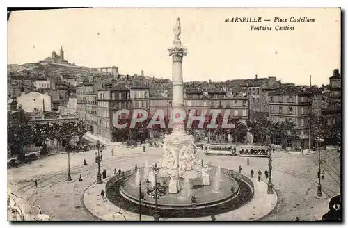 Cartes postales Marseille Place Castellane Fontaine Cantini