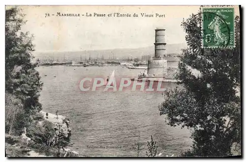 Cartes postales Marseille La Passe et l'Entree du Vieux Port