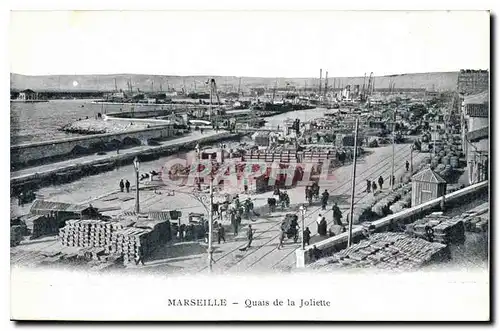 Ansichtskarte AK Marseille Quais de la Joliette Bateaux