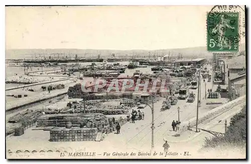 Cartes postales Marseille Vue Generale des Bassins de la Joliette