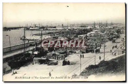 Cartes postales Marseille Vue Generale des Bassins de la Joliette