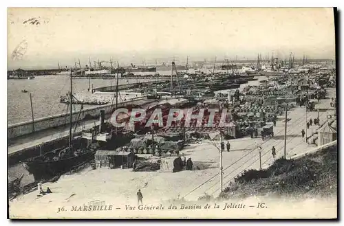 Cartes postales Marseille Vue Generale des Bassins de la Joliette