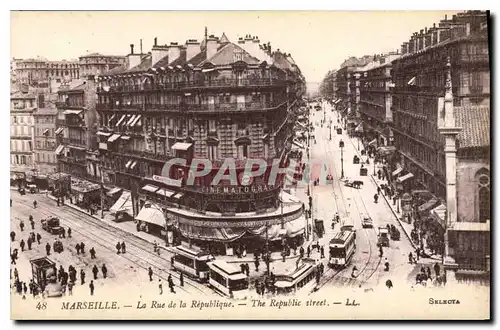 Cartes postales Marseille La Rue de la Republique