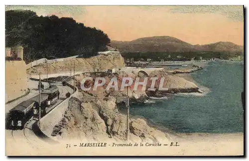 Cartes postales Marseille Promenade de la Corniche Tramway