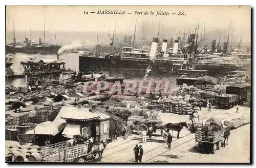 Ansichtskarte AK Marseille Port de la Joliette Bateaux