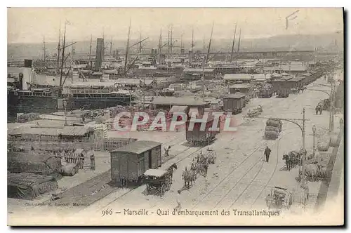 Ansichtskarte AK Marseille Quai d'embarquement des Transatlantiques