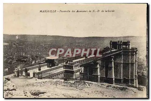 Ansichtskarte AK Marseille Passerelle des Ascenseurs de N D de la Garde