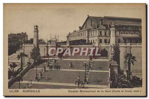 Cartes postales Monumental de la Gare (Senes et Arsal arch)