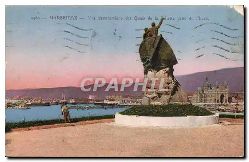 Cartes postales Marseille Vue panoramique des Quais de la Joliette prise du Pharo