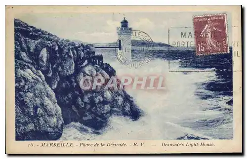 Ansichtskarte AK Marseille Phare de la Desirade