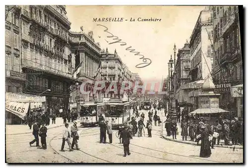 Cartes postales Marseille La Cannebiere