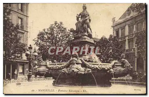 Ansichtskarte AK Marseille Fontaine Estrangin