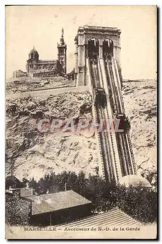 Cartes postales Marseille Ascenseurs de N. D. de la Garde