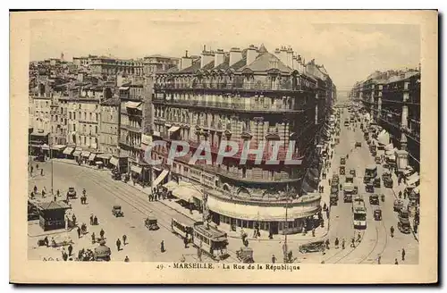 Cartes postales Marseille La Rue de la Republique