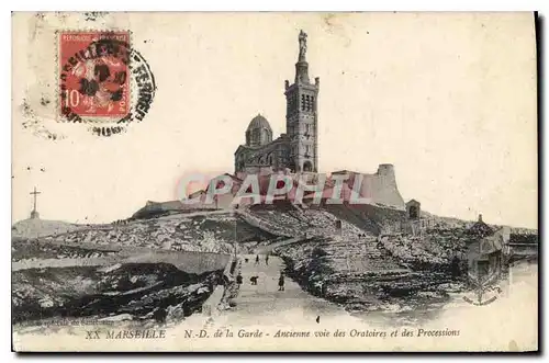 Cartes postales Marseille N. D. de la Garde Ancienne voie des Oratoires et des Processions