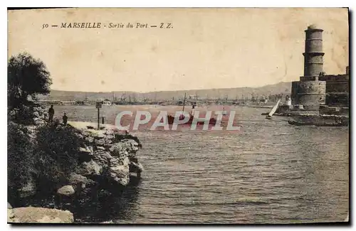 Cartes postales Marseille Sortie du Port