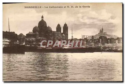 Cartes postales Marseille La Cathedrale et N. D. de la Garde