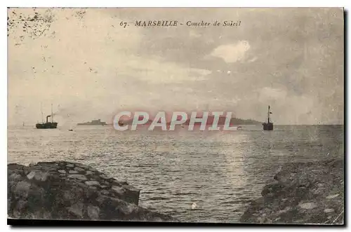 Cartes postales Marseille Coucher du Soleil