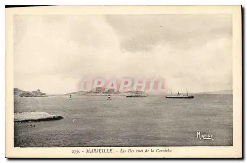 Ansichtskarte AK Marseille Les Iles vues de la Corniche