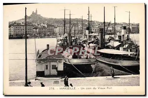 Cartes postales Marseille Un Coin du Vieux Port Bateaux