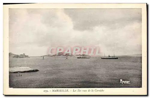 Cartes postales Marseille Les Iles vues de la Corniche