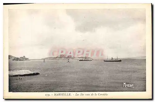 Cartes postales Marseille Les Iles vues de la Corniche