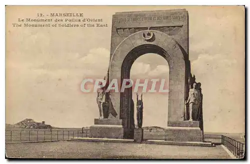 Ansichtskarte AK Marseille Le Monument des Poilus d'Orient