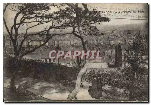 Cartes postales Marseille Vue a travers les Pins