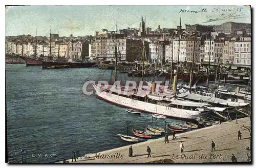 Ansichtskarte AK Marseille Le Quai du Port Bateaux