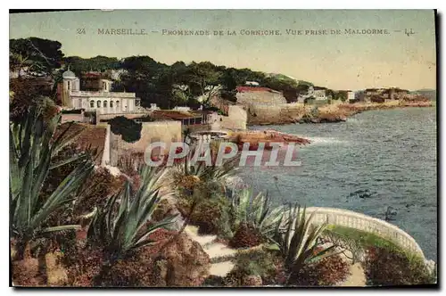 Ansichtskarte AK Marseille Promenade de la Corniche Vue prise de Maldorme