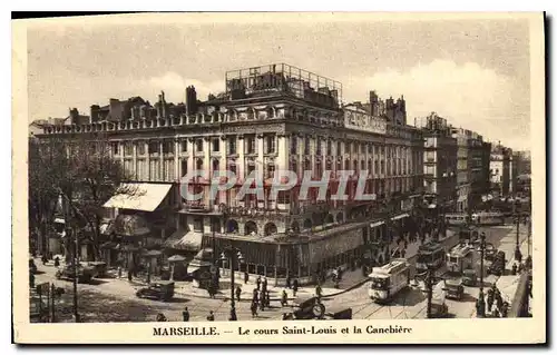 Ansichtskarte AK Marseille Le Cours Saint Louis et la Canebiere