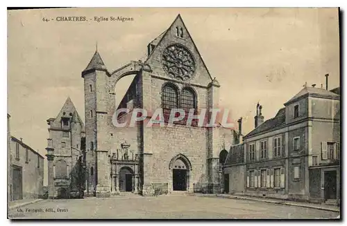 Cartes postales Chartres Eglise St Aignan