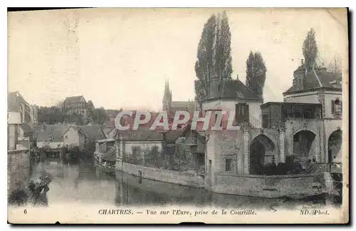 Cartes postales Chartres Vue sur l'Eure prise de la Courlille