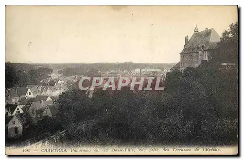 Ansichtskarte AK Chartres Panorama sur la Basse Ville vue prise des Terrasses de l'Eveche