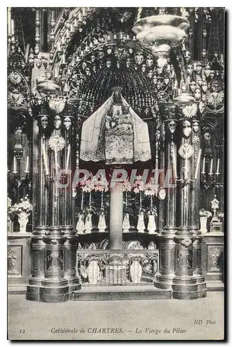 Cartes postales Cathedrale de Chartres La Vierge du Pilier