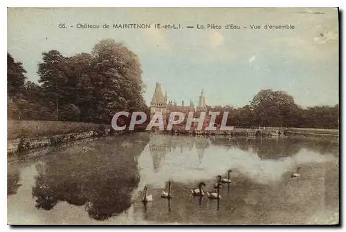 Ansichtskarte AK Chateau de Maintenon E et L la Piece d'Eau Vue d'ensemble Cygnes