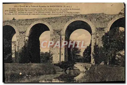 Cartes postales Canal de la Voise et Aqueduc de Maintenon E et L