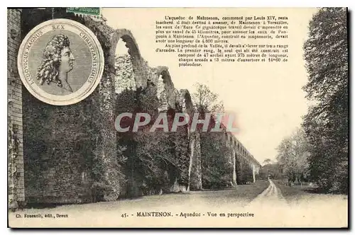 Cartes postales Maintenon Aqueduc Vue en perspective