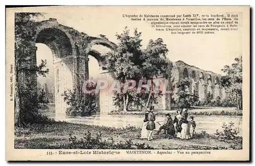 Ansichtskarte AK Eure et Loir Historique Maintenon Aqueduc Vue en perspective