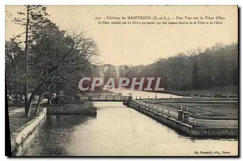 Cartes postales Chateau de Maintenon E et L Une Vue sur la Piece d'Eau