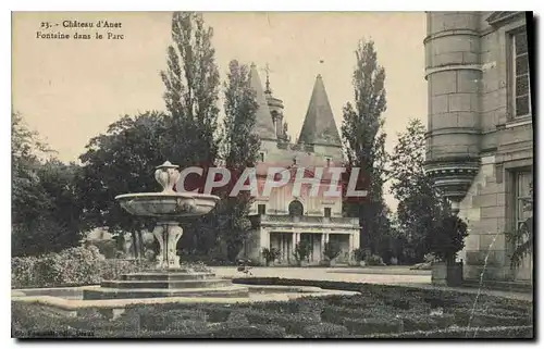 Cartes postales Chateau d'Anet Fontaine dans le Parc