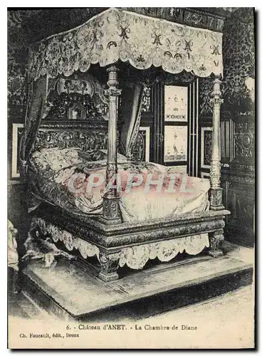 Cartes postales Chateau d'Anet La Chambre de Diane