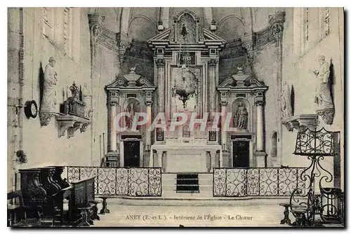 Ansichtskarte AK Anet E et L Interieur de l'Eglise Le Choeur