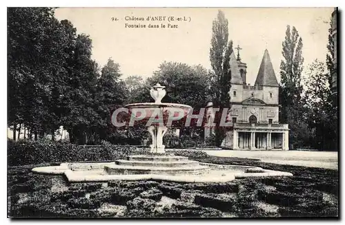 Cartes postales Chateau d'Anet E et L Fontaine dans le Parc