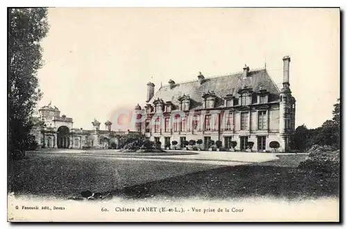 Cartes postales Chateau d'Anet E et L Vue prise de la Cour